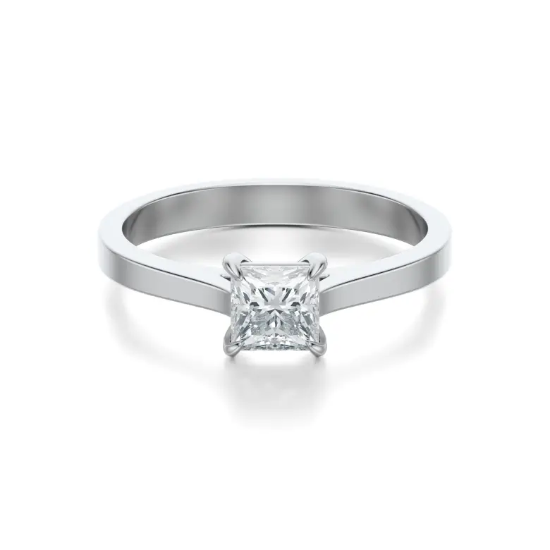 Pierścionek z białego złota z diamentem AJPZ_006